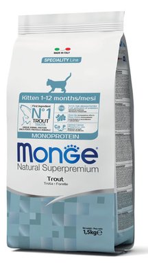 Monge CAT Kitten MONOPROTEIN Trout - 0.4 кг 301021062781 фото
