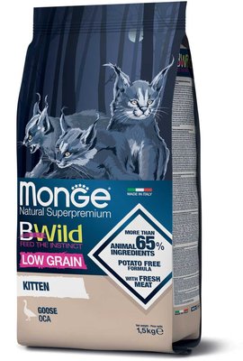 Monge Cat BWild Low Grain Kitten Goose 860593498401 фото