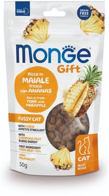 MONGEGIFTC  MEATMIN FUSSY свинина с ананасом лакомства для котов 8009470085168 фото