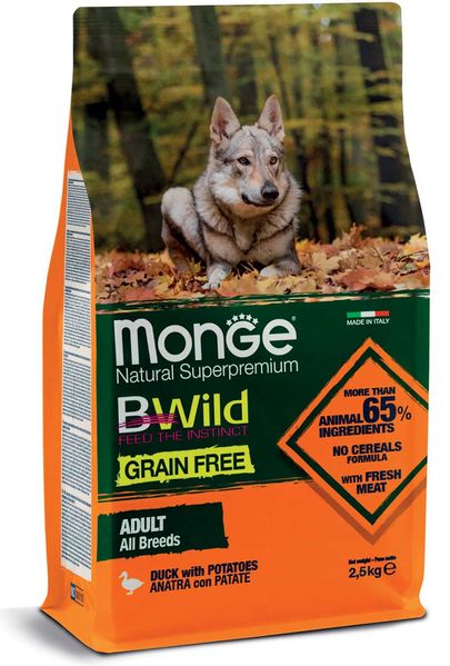 Monge Dog BWild Grain Free Duck - 2.5 кг 332855801762 фото
