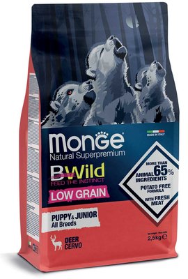 Monge Dog BWild Low Grain Puppy & Junior Deer - 2.5 кг 240969313662 фото