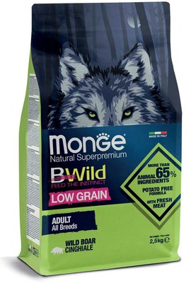 Monge Dog BWild Low Grain Wild Boar - 2.5 кг 372466071452 фото