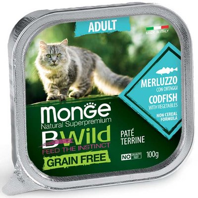 Cat Bwild Grain Free Paté Codfish, 100gr 160305978081 фото