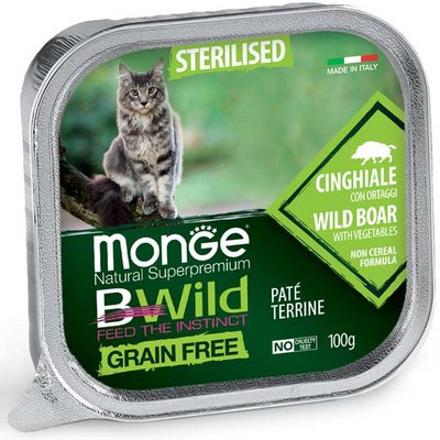 Cat Bwild Grain Free Paté Wild Boar, 100gr 116581846671 фото