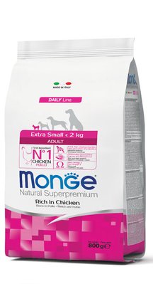Monge DOG Xsmall Adult Chicken and Rice - 800гр 606311736511 фото