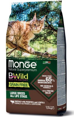Monge Cat BWild Grain Free Buffalo 1.5кг 743638236151 фото