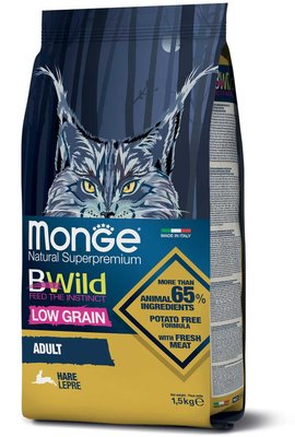 Monge Cat BWild Low Grain Hare 1.5 кг 746387835471 фото