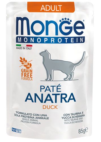 Cat Monoprotein Adult Duck, 85gr 148242231441 фото