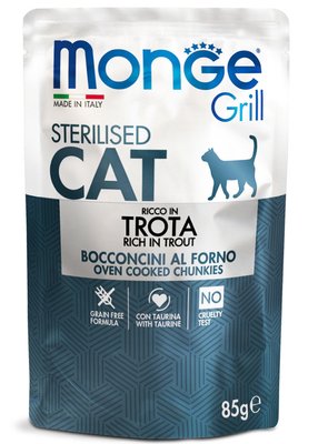 Cat Grill Sterilised Trout, 85gr 135833293331 фото